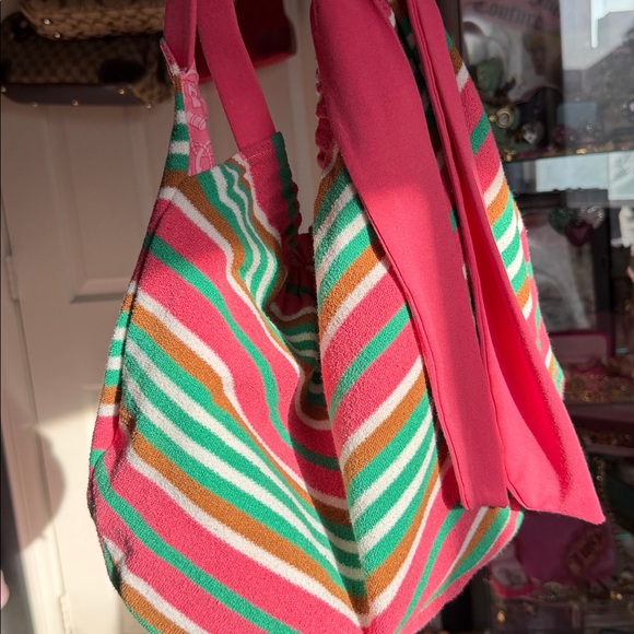 VINTAGE Juicy Couture Beach Surf Royalty Hobo Tote Bag🩷💚🎀 - Picture 11 of 11